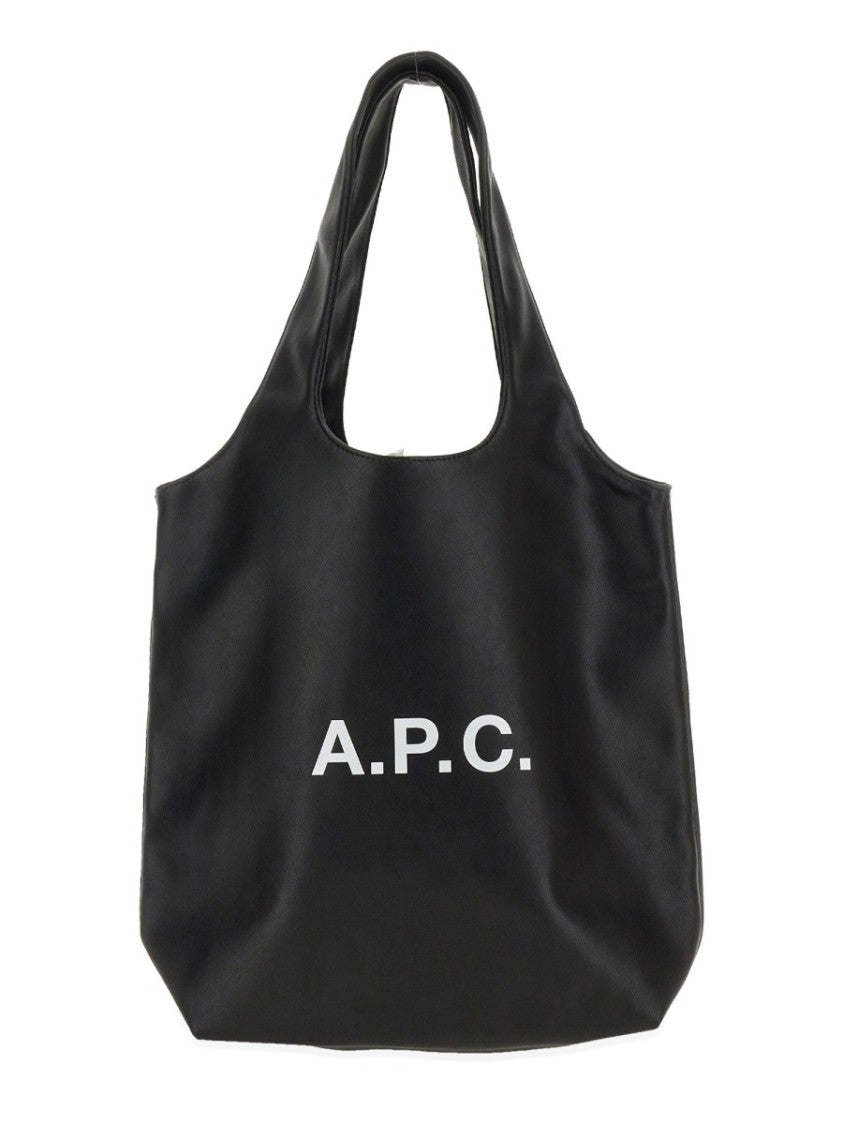 A.P.C. Spacious Matte Finish Tote Bag With Bold Logo