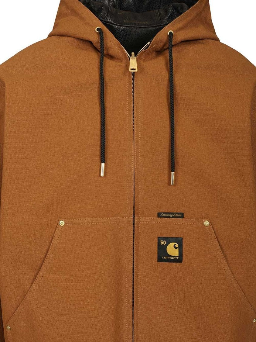 Carhartt Wip Smooth Black Leather Jacket