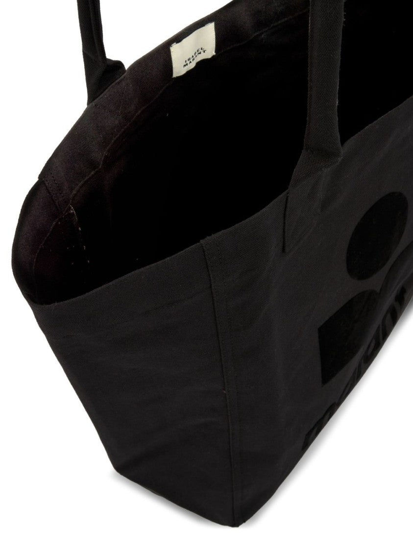 Isabel Marant Yenky Logo-Emblem Cotton Canvas Tote Bag