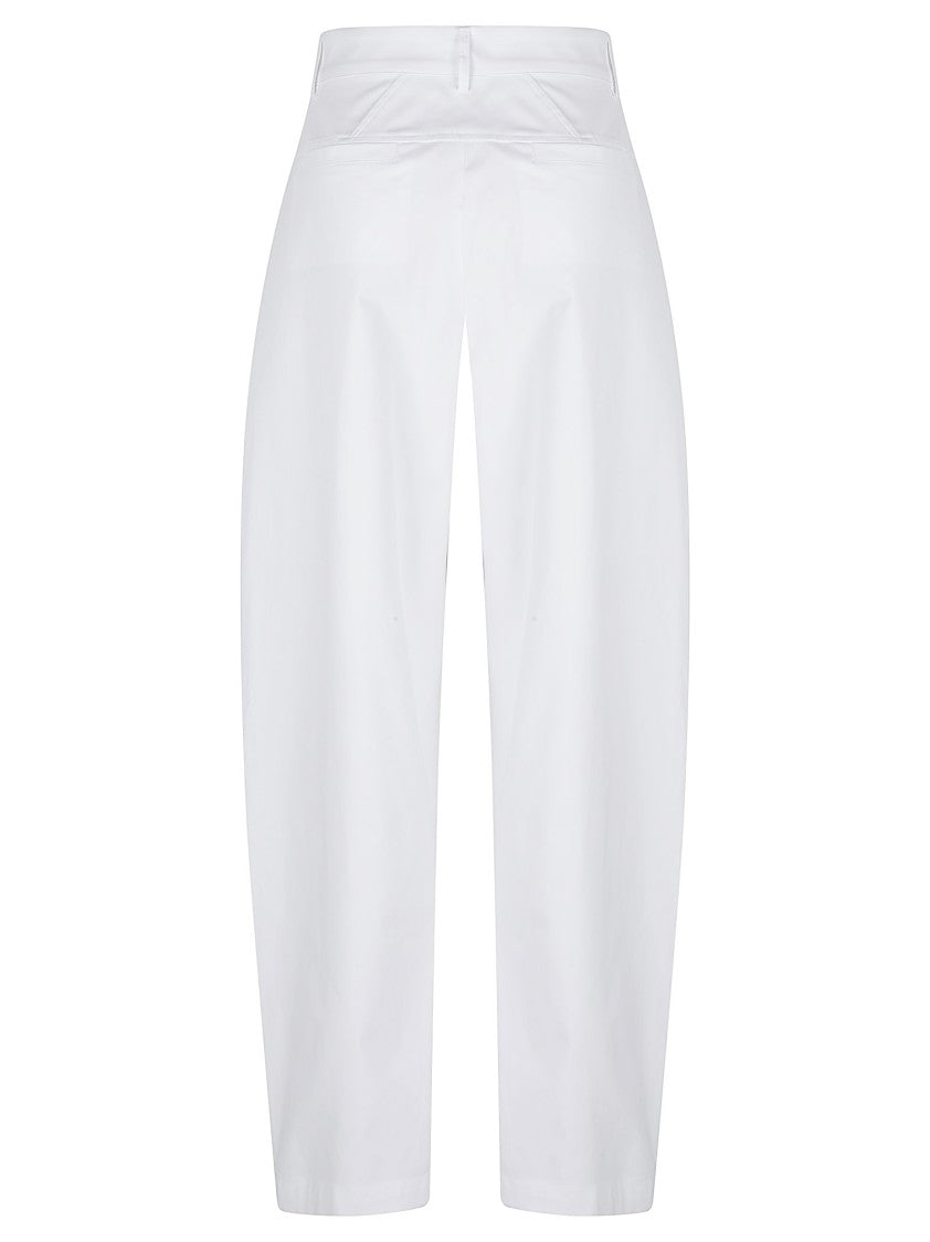 Pinko Bacca Cropped Wide Cotton-Blend Pants
