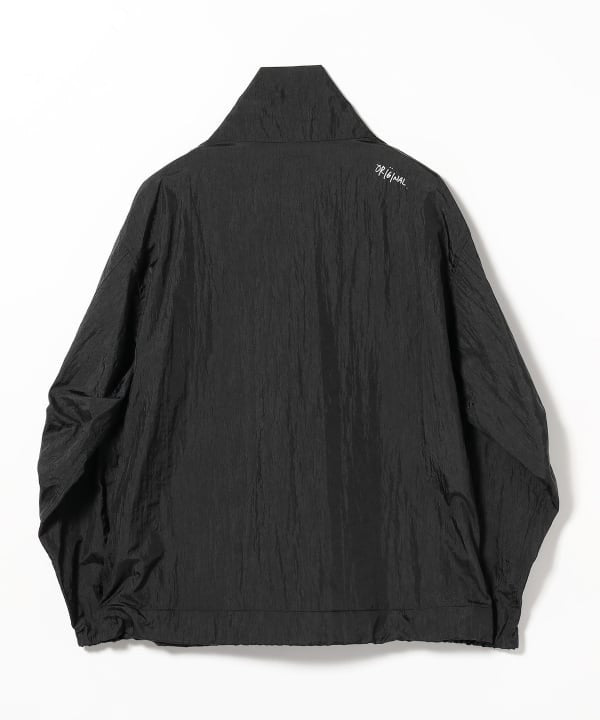 Beams Retro-Inspired Black Nylon Zip-Up Blouson