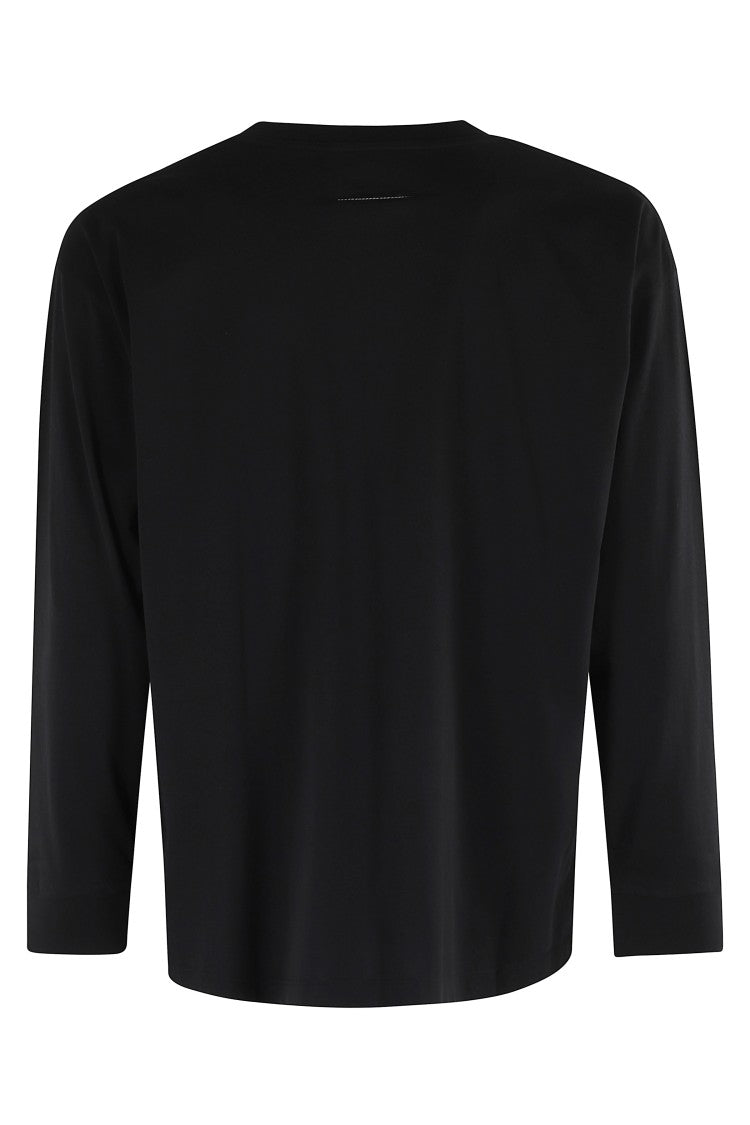 Mm6 By Maison Margiela Black Long Sleeve T-Shirt
