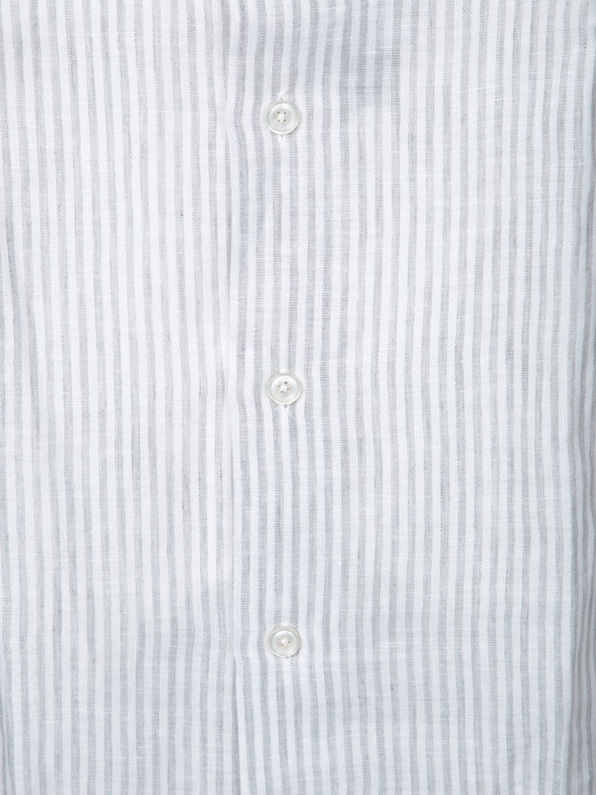 Dell'oglio Linen Shirt With Subtle Gray