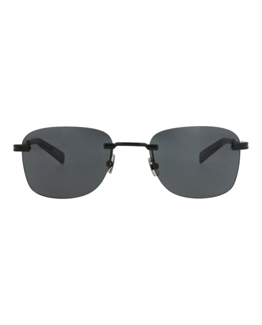 Saint Laurent Square-Frame Metal Sunglasses