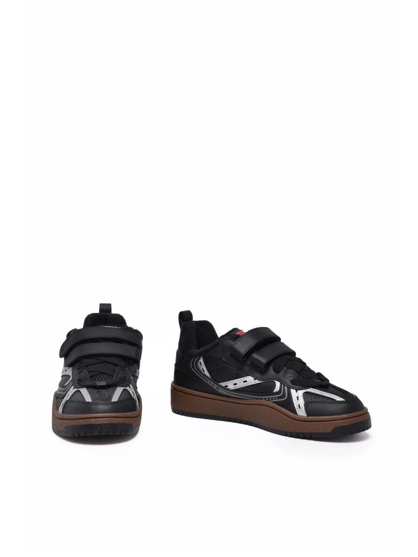 Diesel Black Leather Ukiyo Sneakers