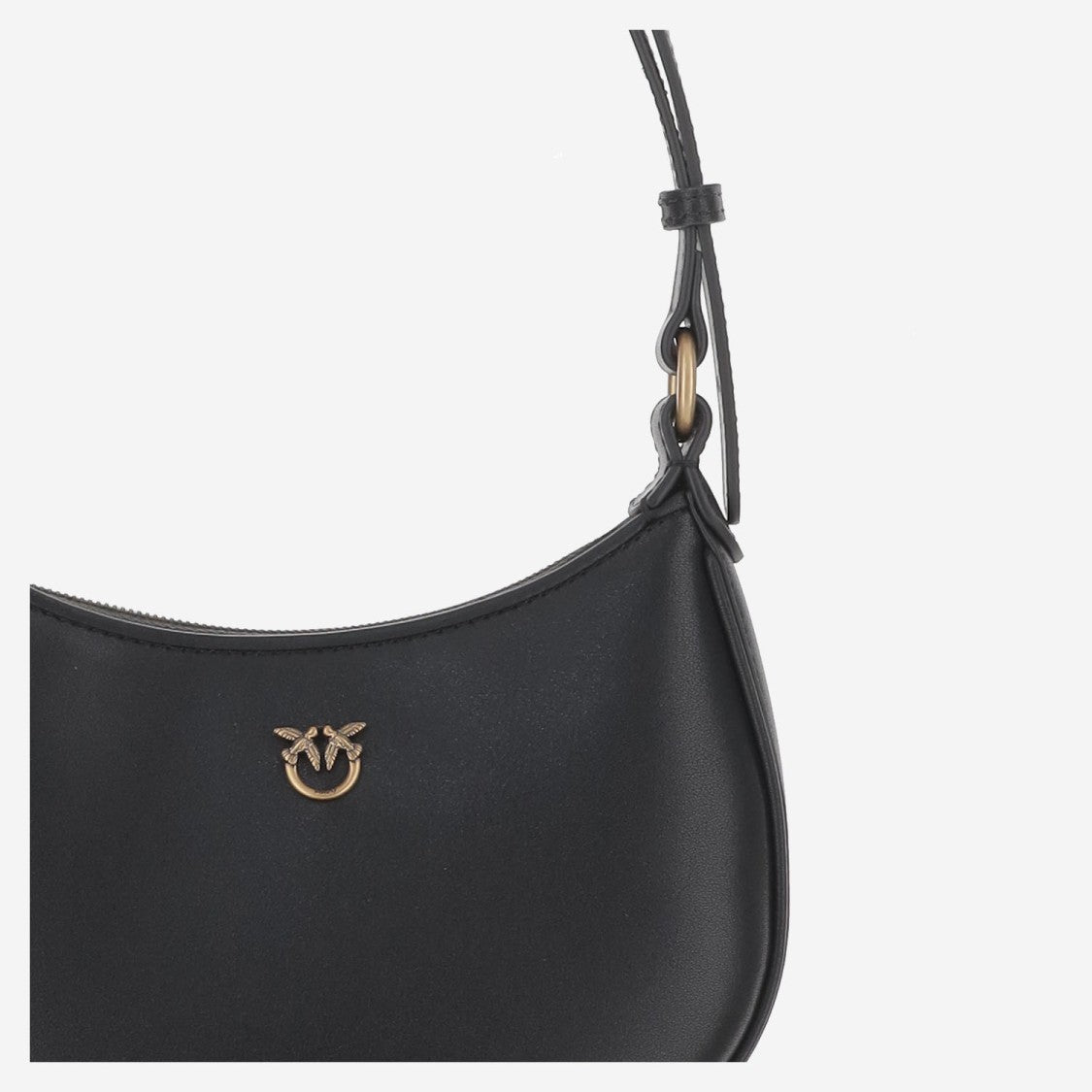 Pinko Baby Half Moon Leather Shoulder Bag