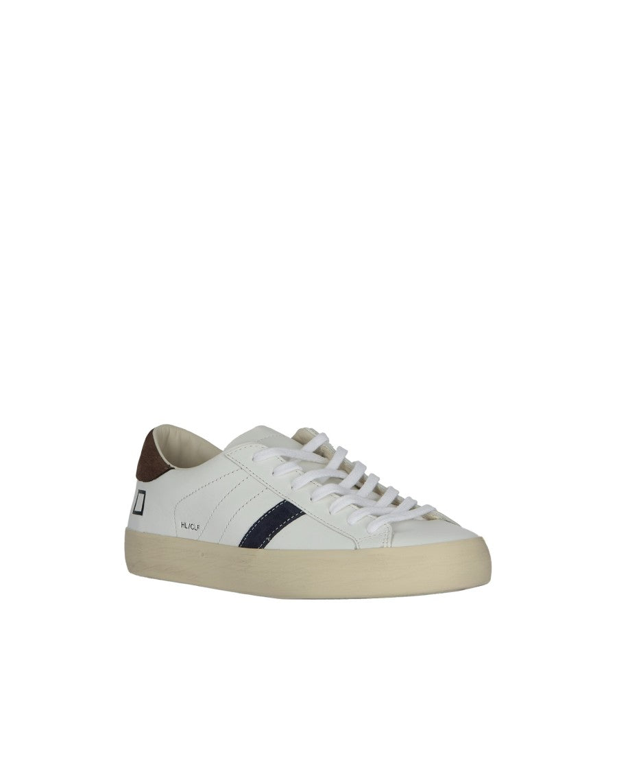 D.A.T.E Hill Low Calf White/Brown Sneakers