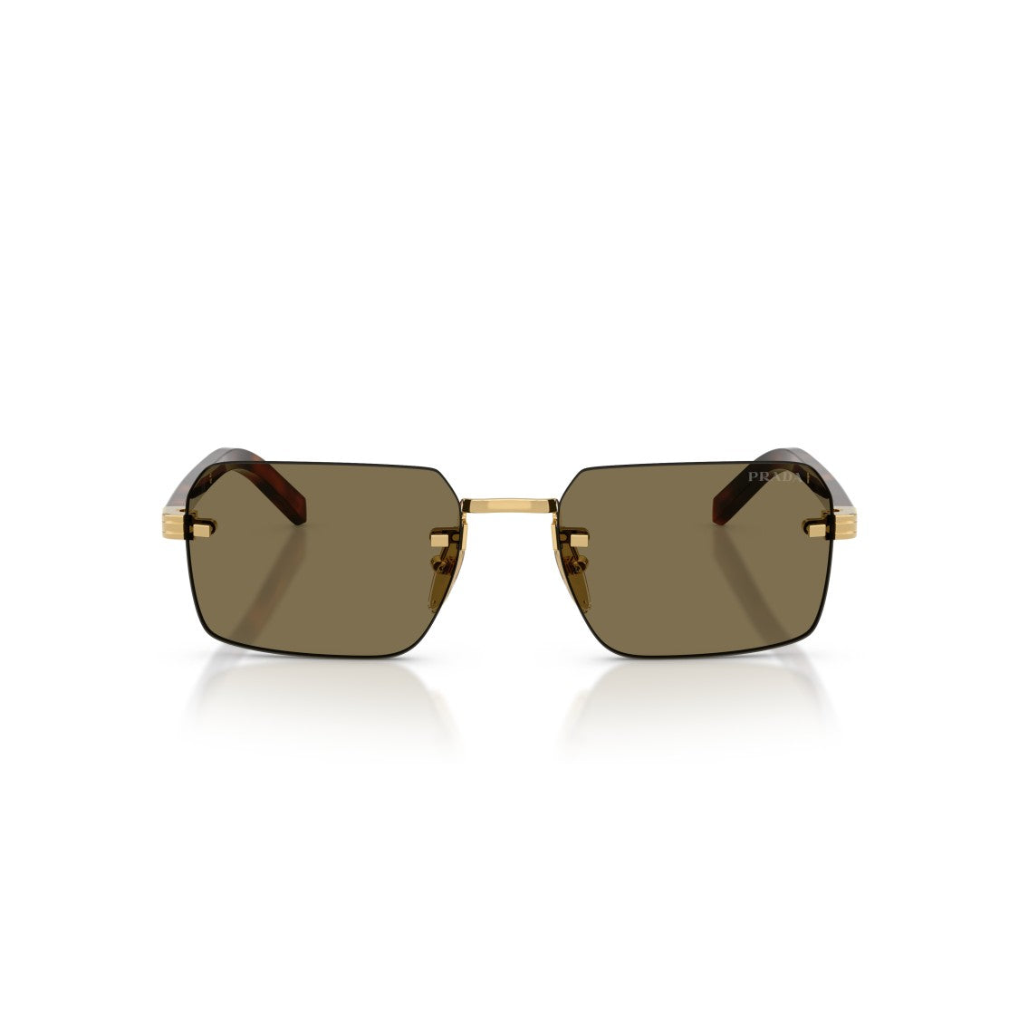 Prada 0Pr D55s Rectangular Rimless Sunglasses