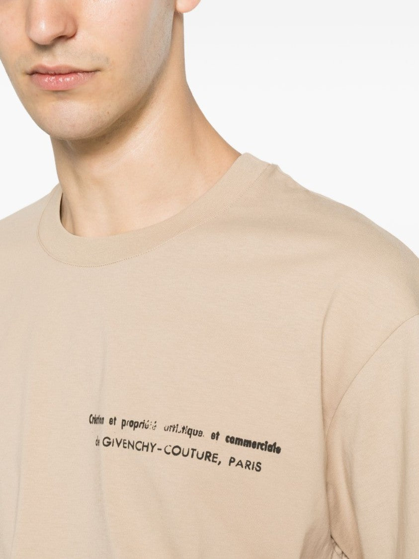 Givenchy Beige Short-Sleeve Cotton Graphic T-Shirt