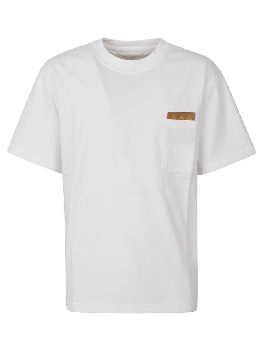 Bottega Veneta Pocket Leather Accent T-Shirt