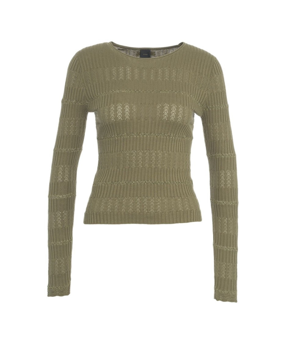 Pinko Ribbed Sweater With Glitter