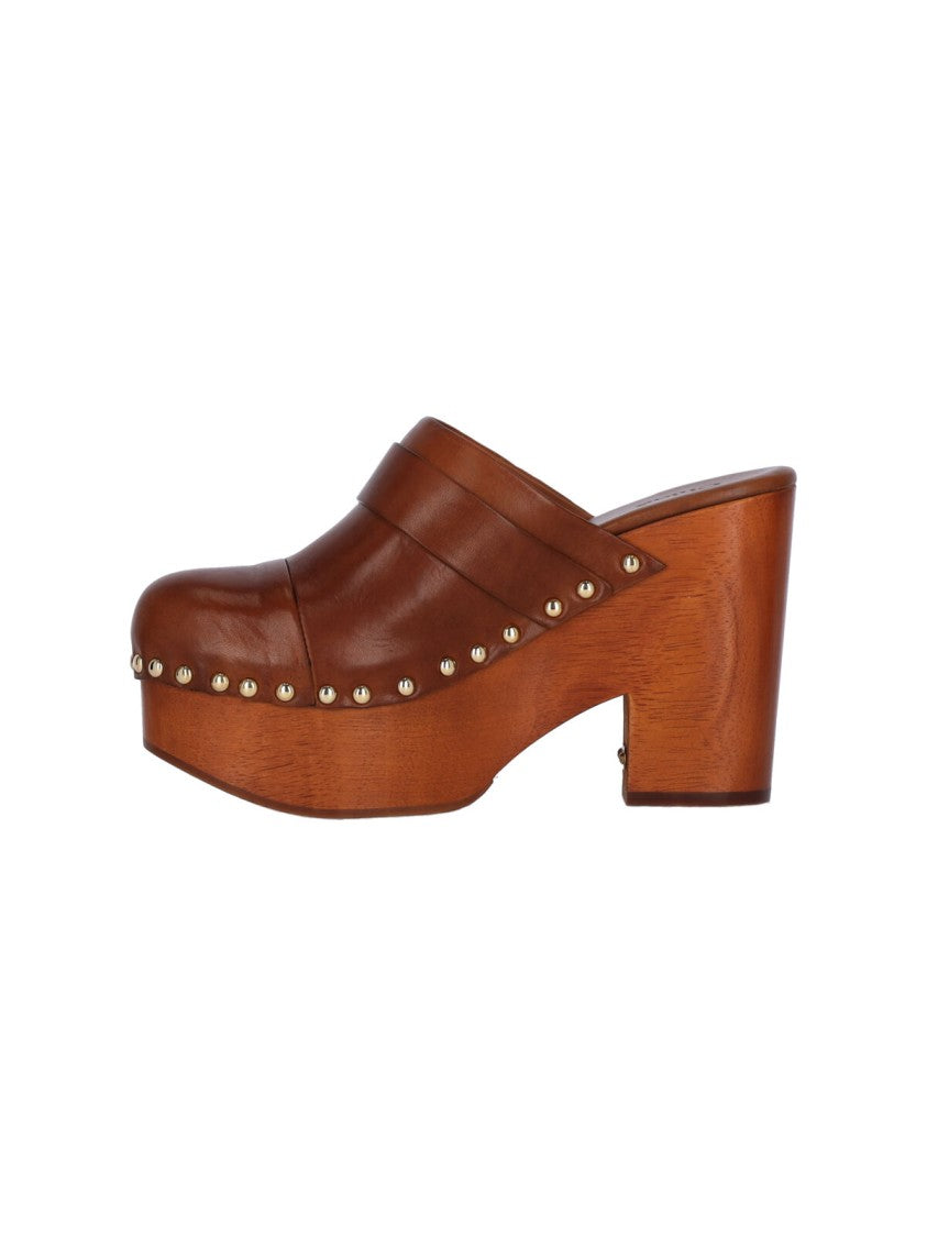 Chloé Slip-On Mules With Gold-Tone Paddington Buckle