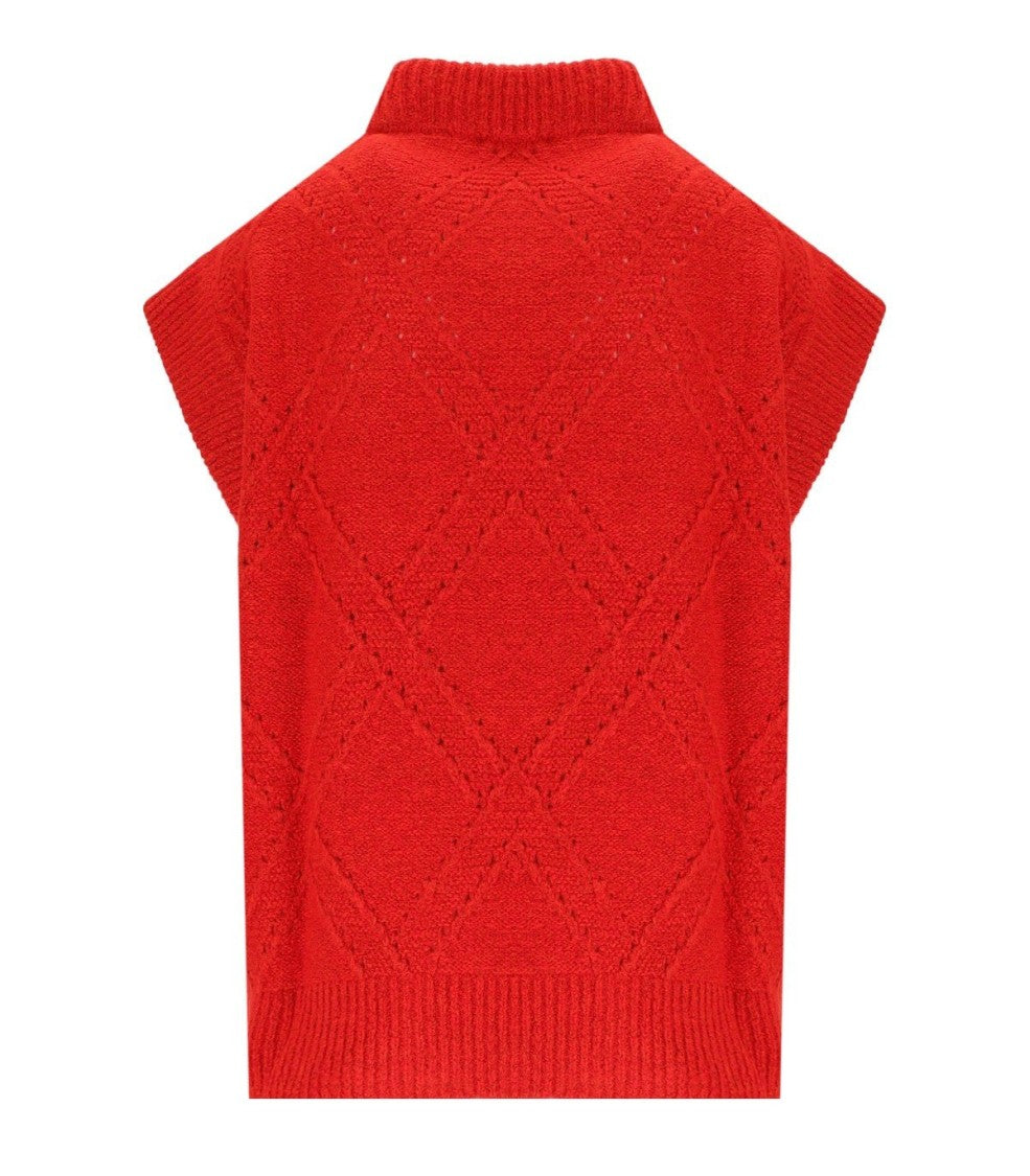 Essentiel Antwerp Import Red Knitted Vest