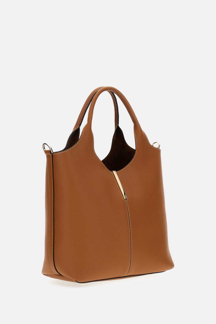 Tod's Structured Brown Shoulder Bag With Minimalist Design