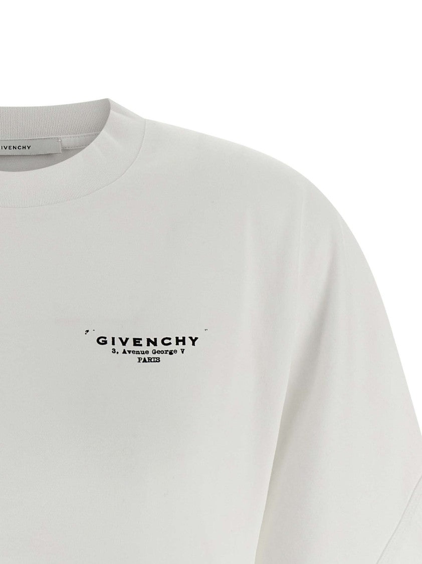 Givenchy Cropped Cotton Crewneck T-Shirt With Minimalist Graphic