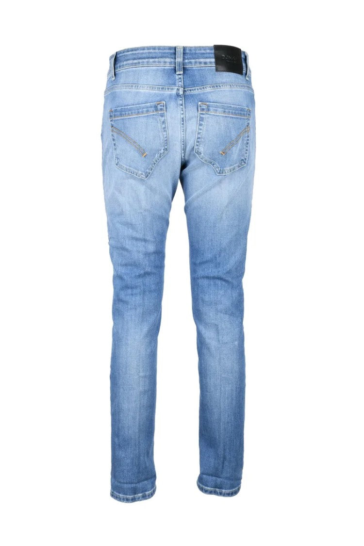 Dondup Blue Cotton Elastane Women's Monroe Skinny Jeans