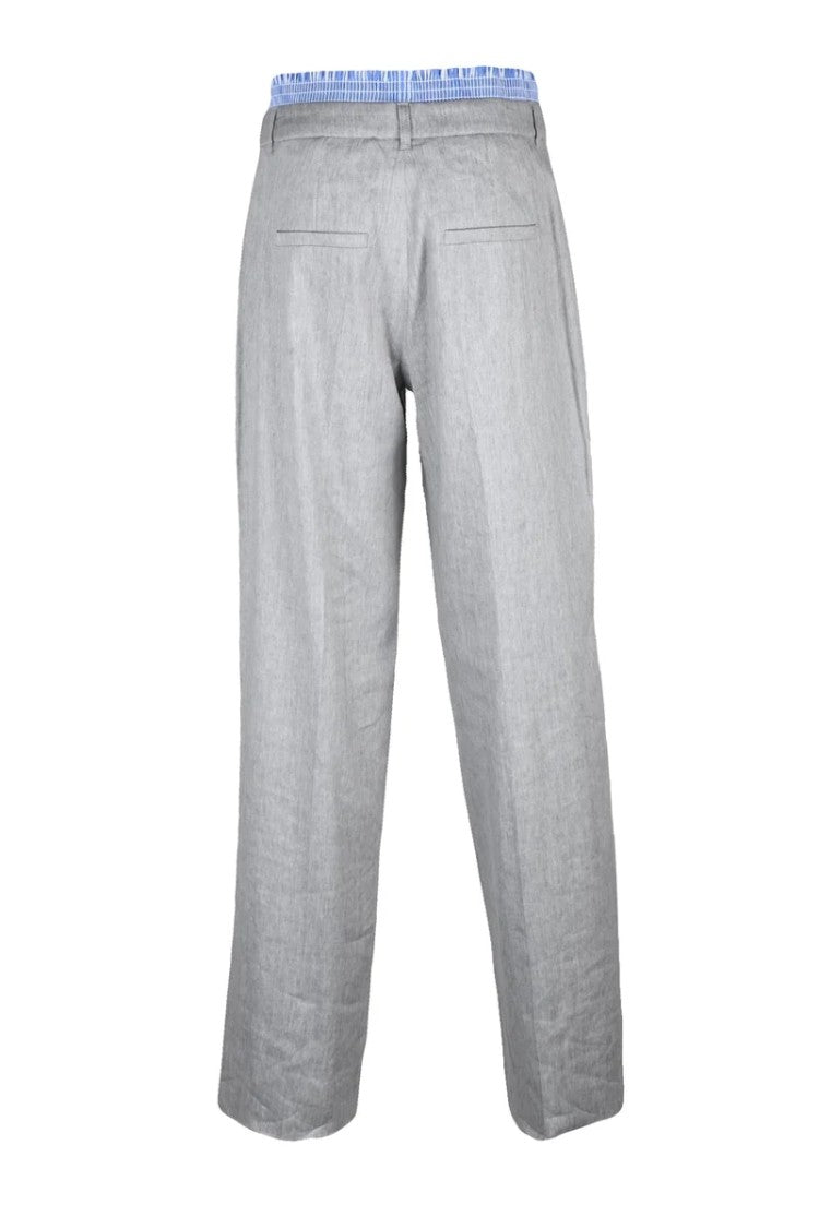 Marella Sport Sport Linen Blend Pants - Grey