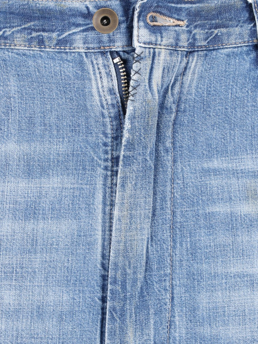 Maison Margiela Blue Wide-Leg Four Stitches Jeans