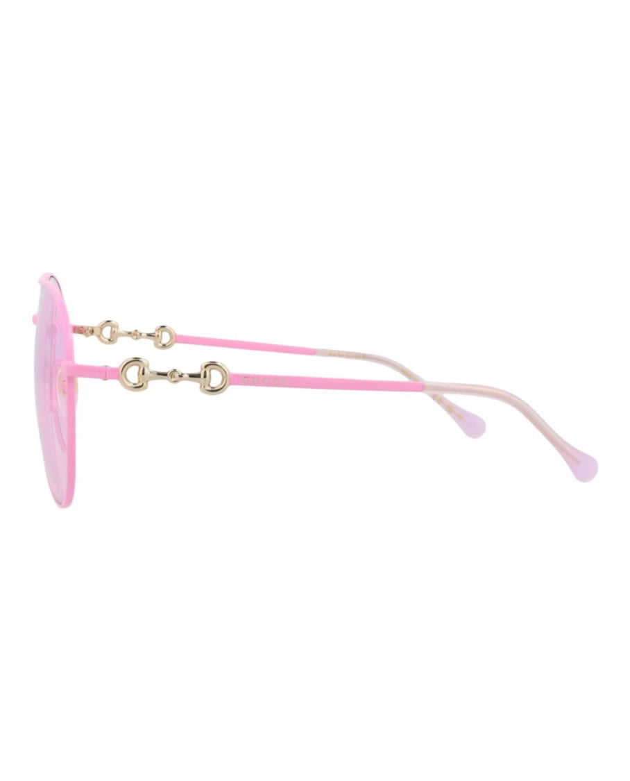 Gucci Aviator-Frame Metal Sunglasses