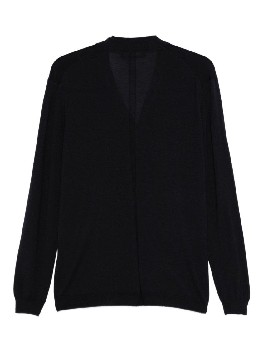Low Brand Double-Collar Extra-Fine Merino Wool Cardigan