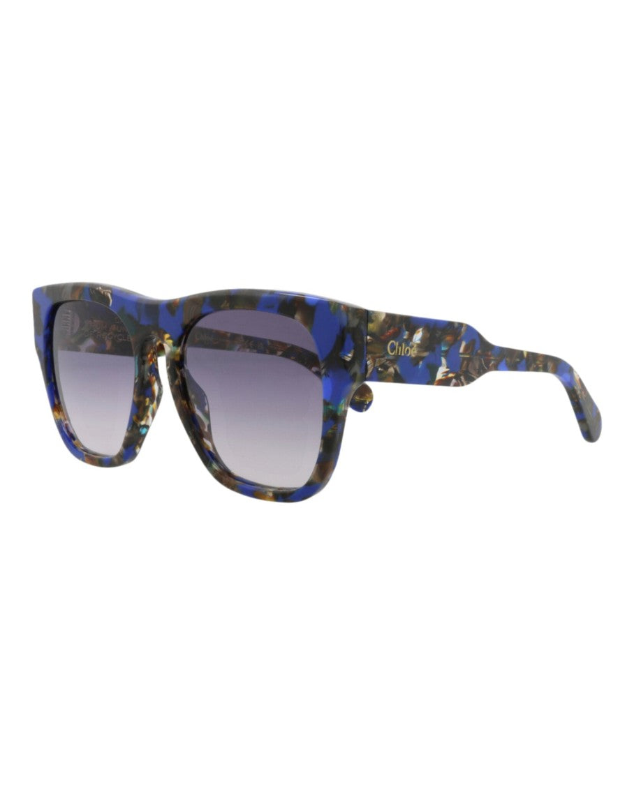 Chloé Square-Frame Sunglasses In Vibrant Tortoiseshell Design