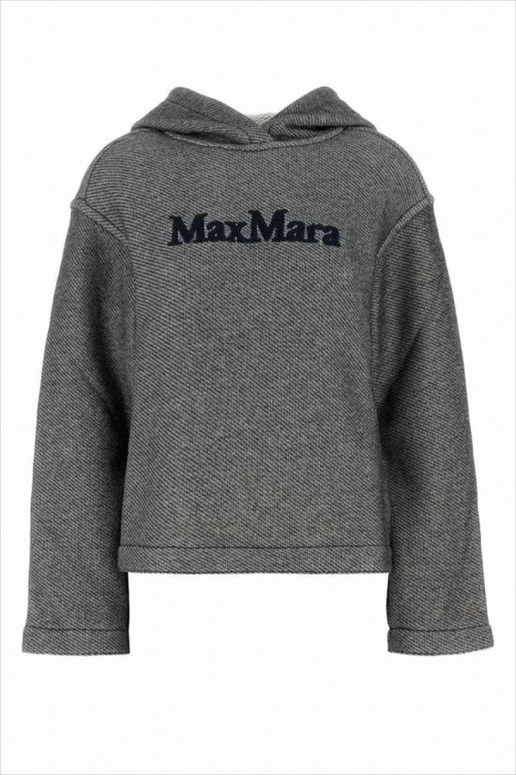 Max Mara Cropped Hoodie With Textured Fabric