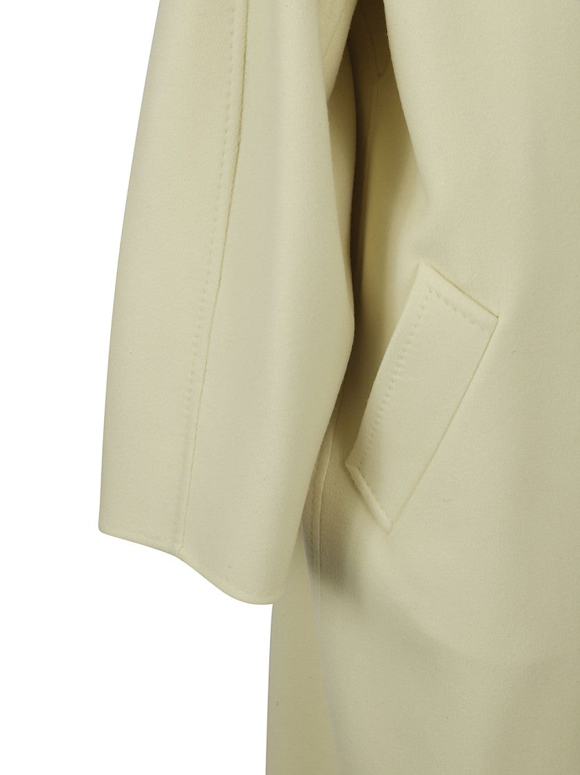 Max Mara Double-Breasted Yellow Coat With Gold Buttons