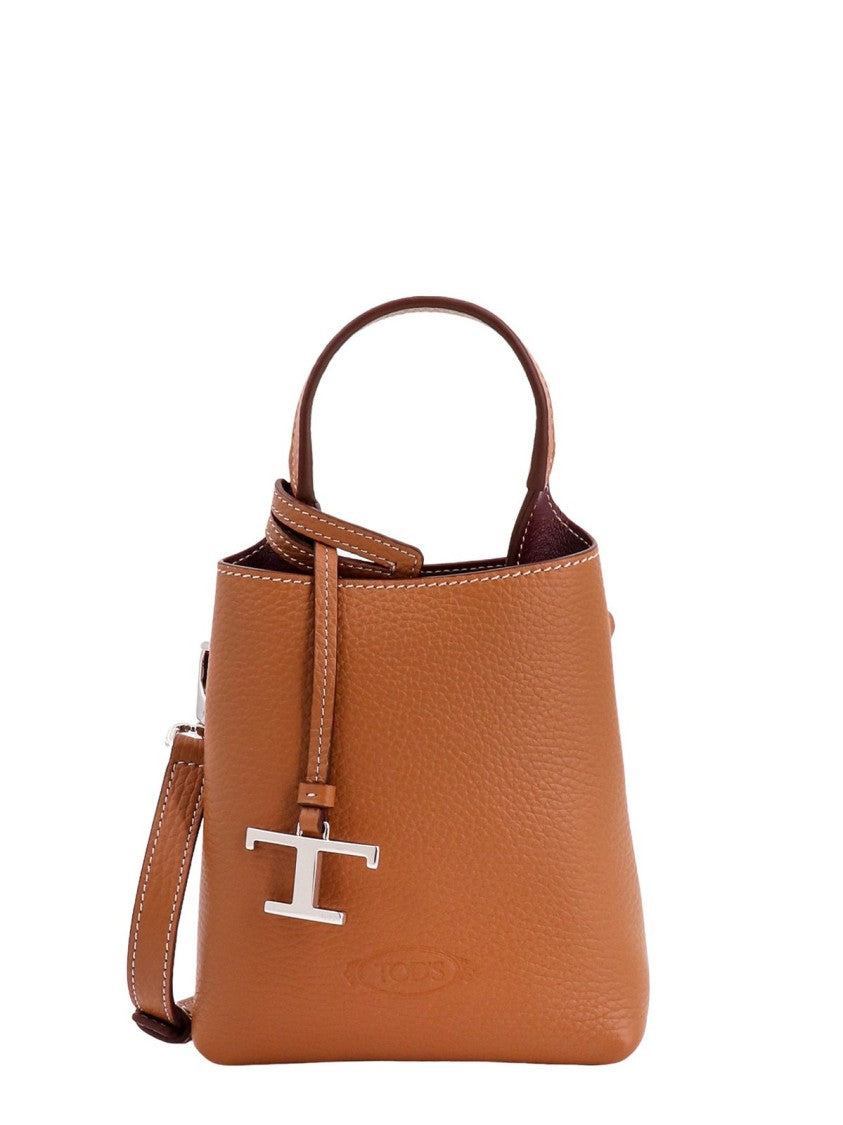 Tod's Structured Textured Leather Tote Bag