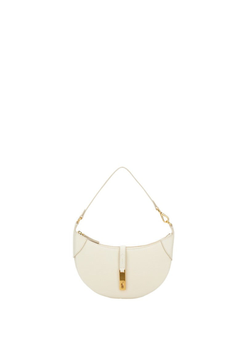 Polo Ralph Lauren Ivory Smooth Leather Shoulder Bag