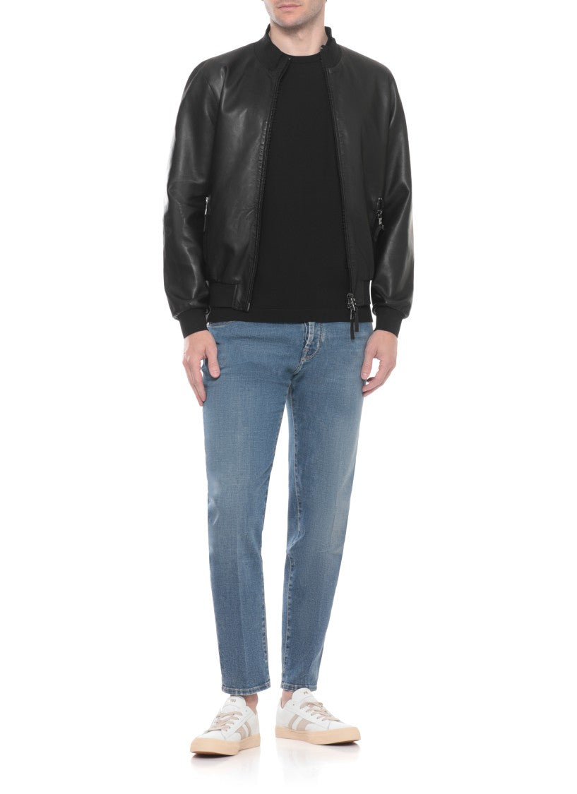 The Jack Leathers Black Derek Leather Jacket