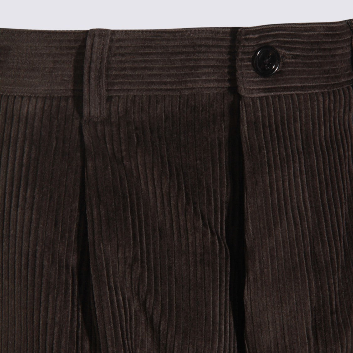 Ami Paris Relaxed Fit Brown Trousers