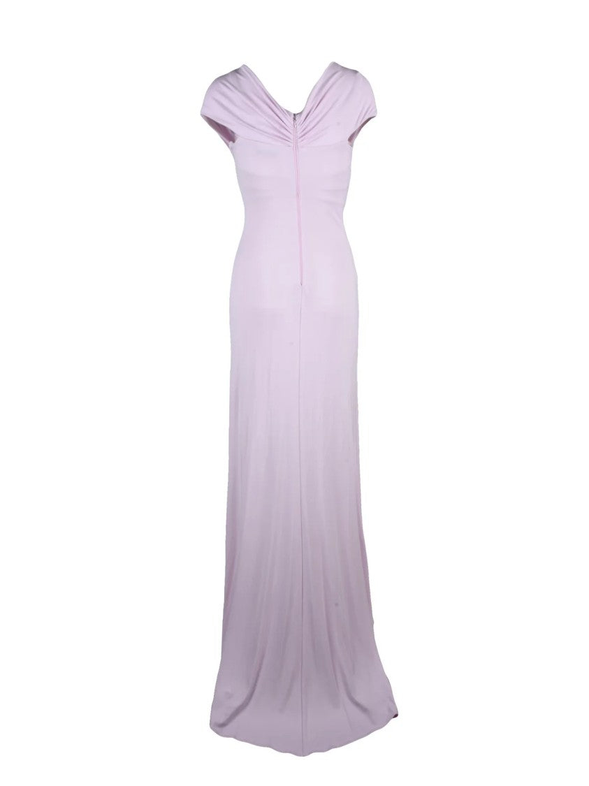 Elisabetta Franchi Pink Viscose Elastane Long Lycra Dress