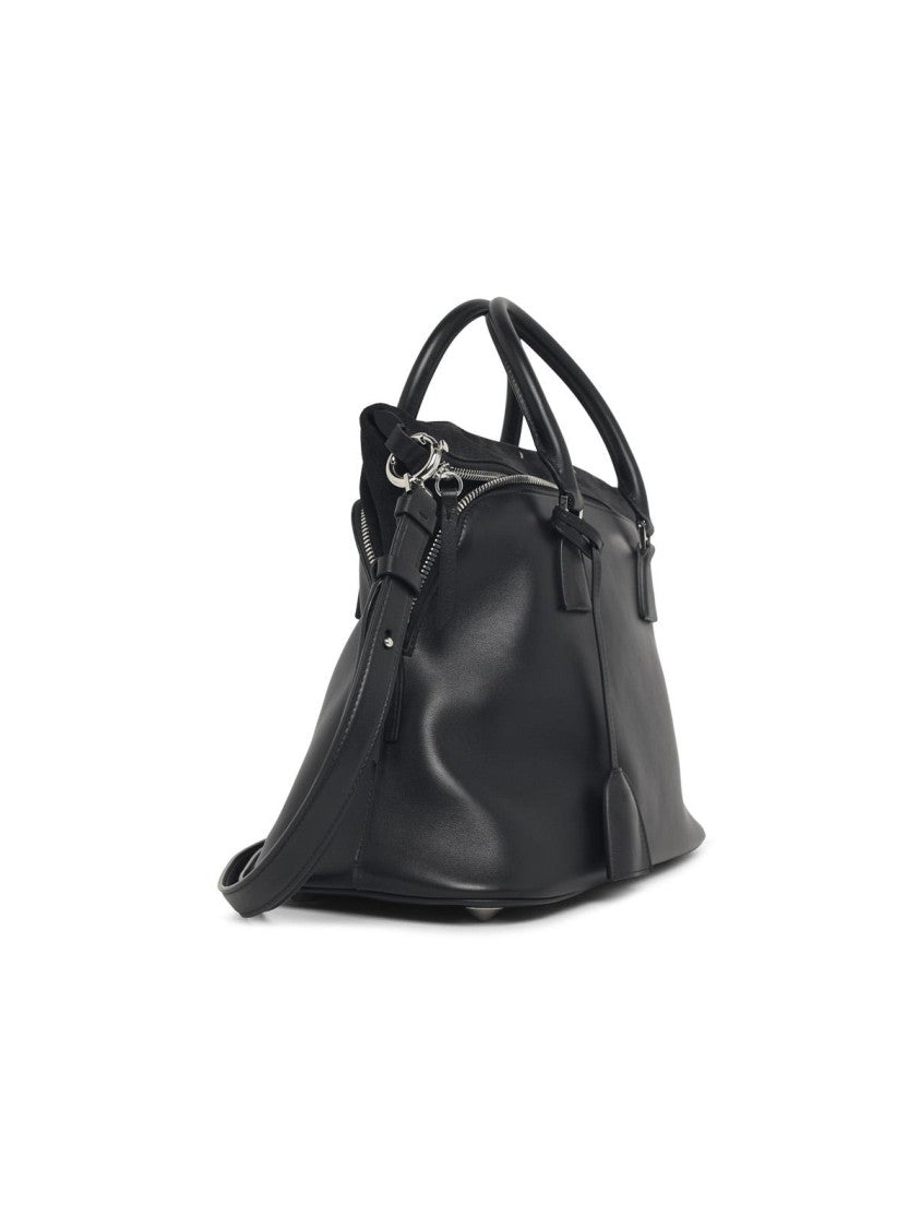 Maison Margiela '5Ac Soft' Medium Bag In Dark Grey Leather