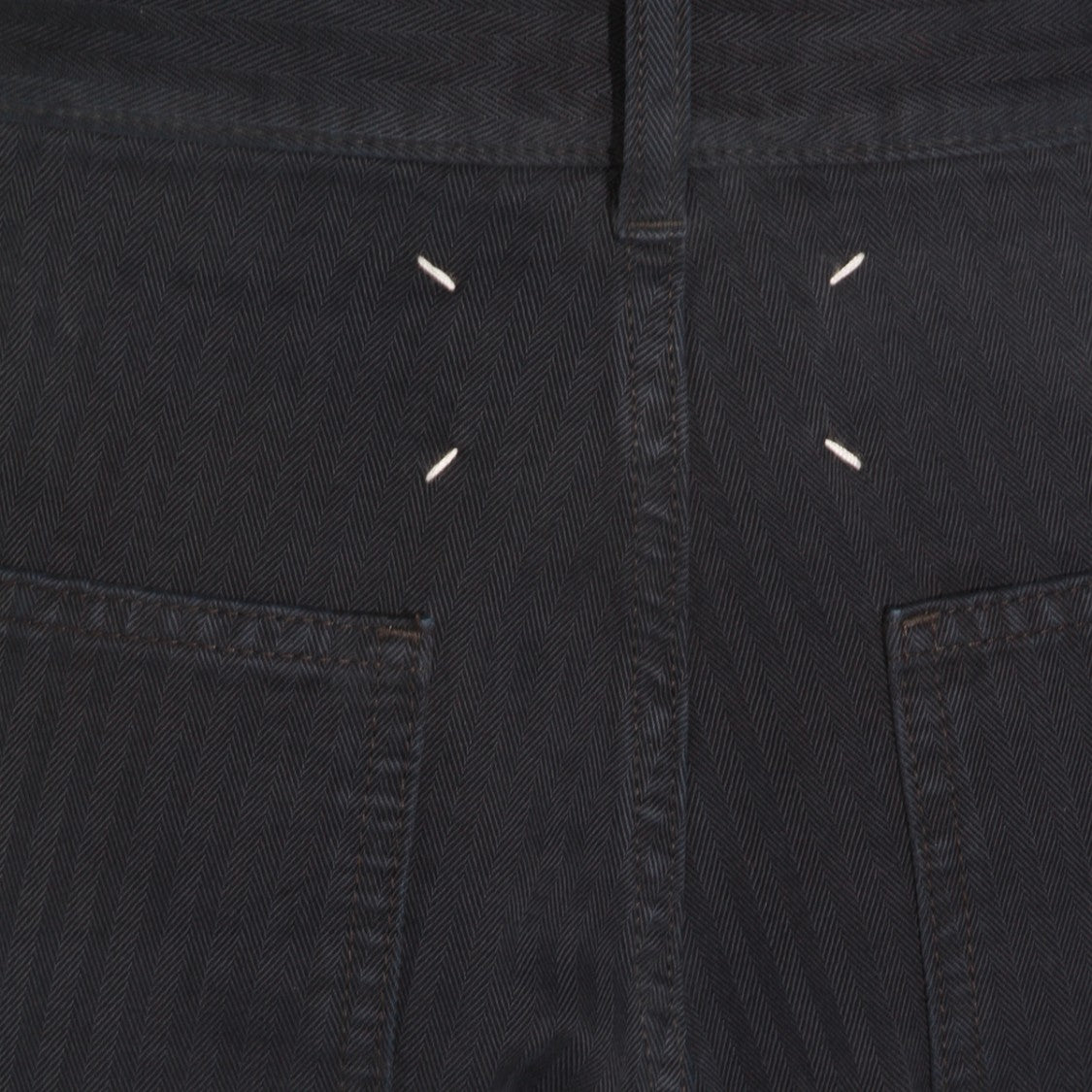 Maison Margiela Straight-Leg Trousers With High Waist And Textured Fabric
