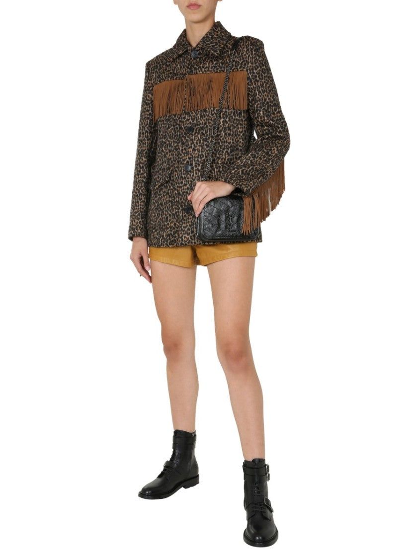 Saint Laurent Structured High-Waist Shorts With Zipper Fastening