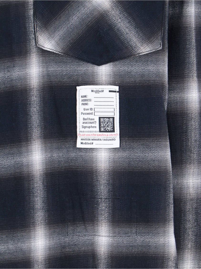 Maison Mihara Yasuhiro Long-Sleeve Black And White Plaid Shirt
