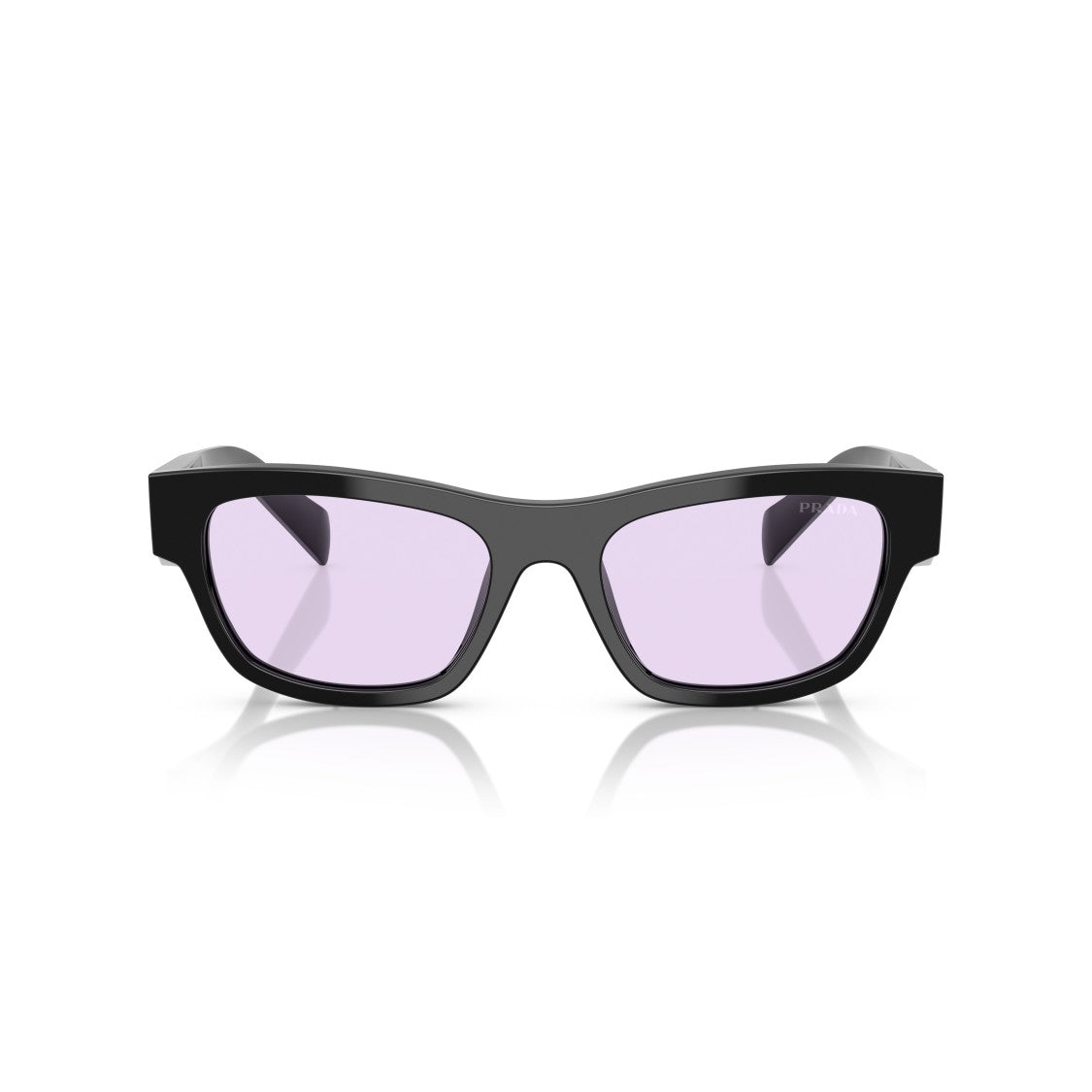 Prada 0Pr B09s Rectangular Black Acetate Sunglasses