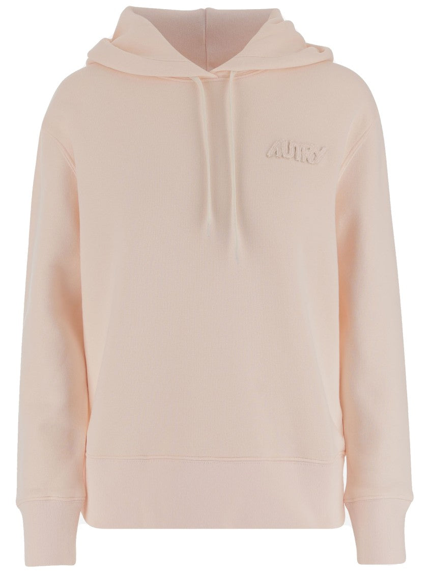 Autry Hooded Sweatshirt With Logo Embroidery And Elasticized Edges