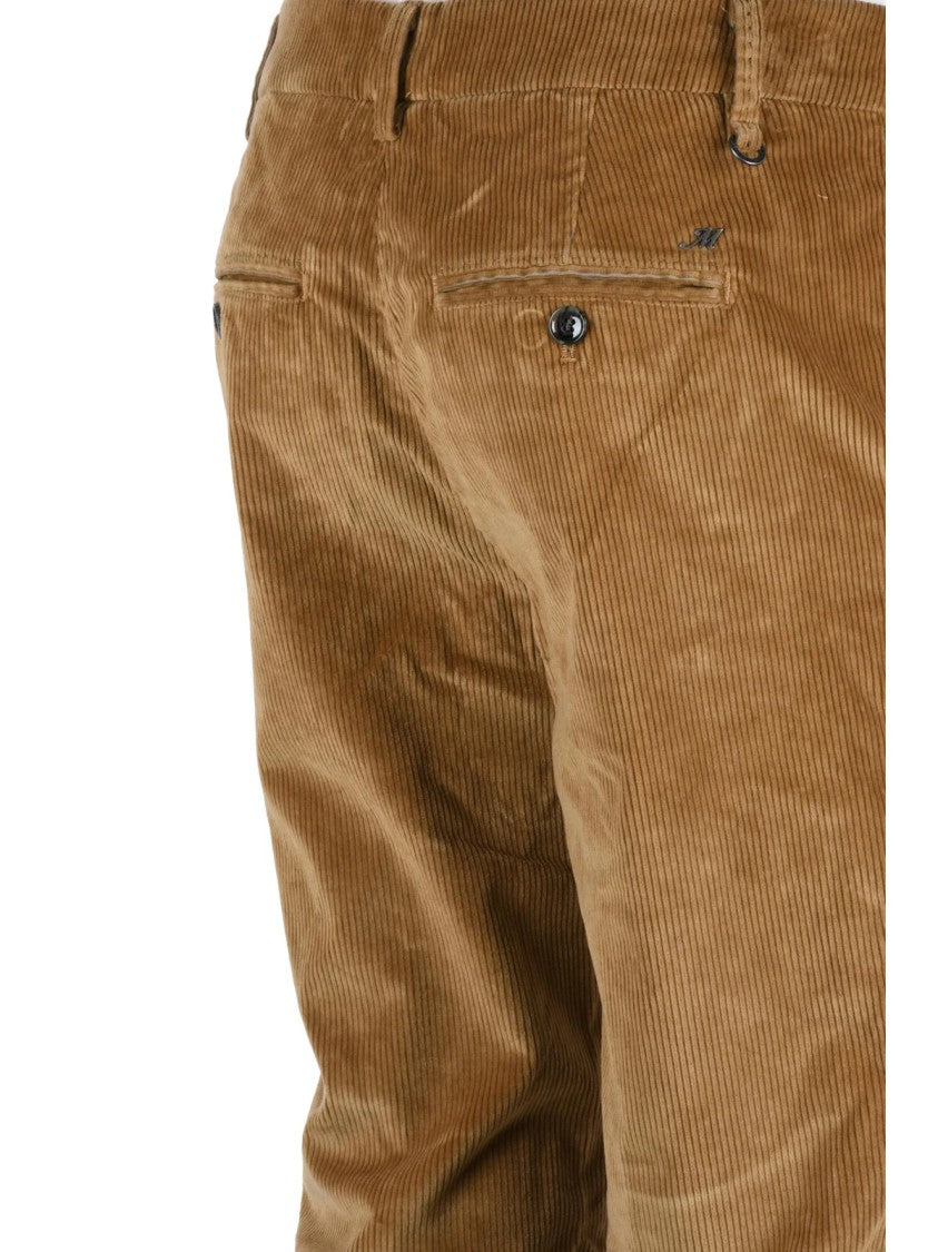 Mason's Beige Stretch Cotton-Blend Corduroy Pants