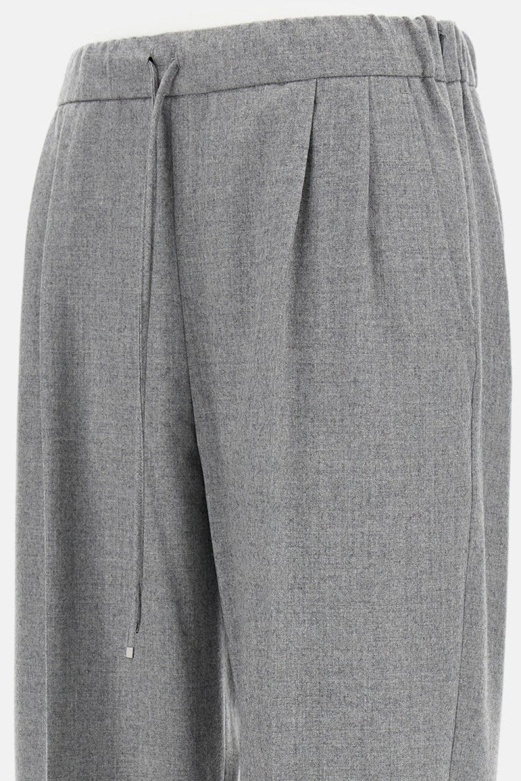 Max Mara Sporty Trousers With Drawstring And Pleated Front