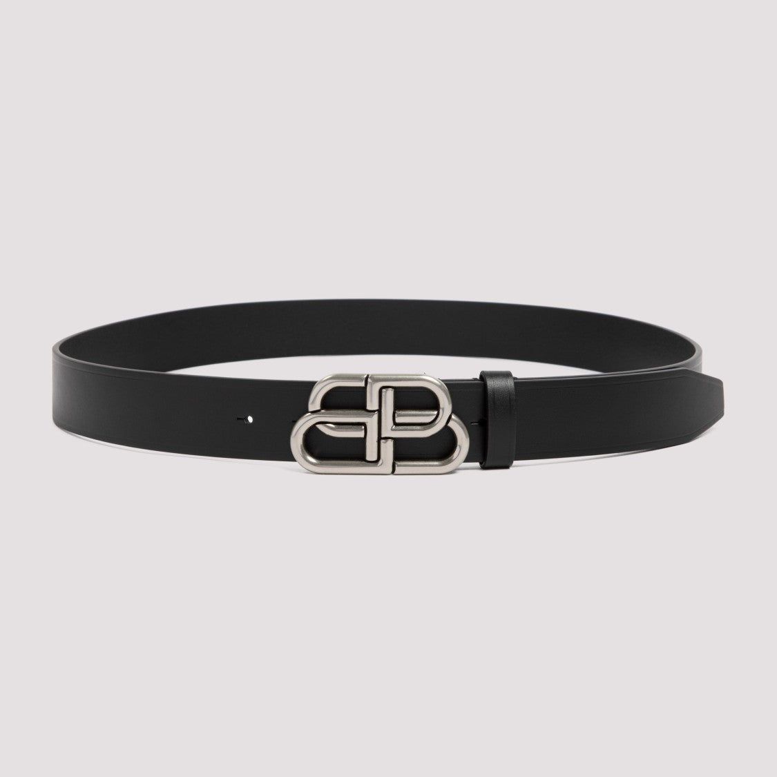 Balenciaga Black Leather Large Bb Belt