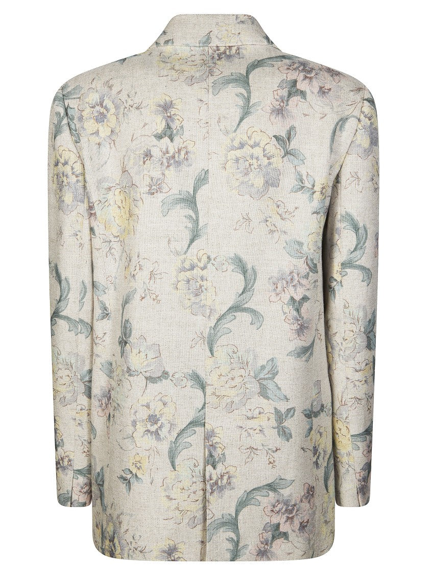 Forte Forte Neutral Viscose-Blend Floral Jacket