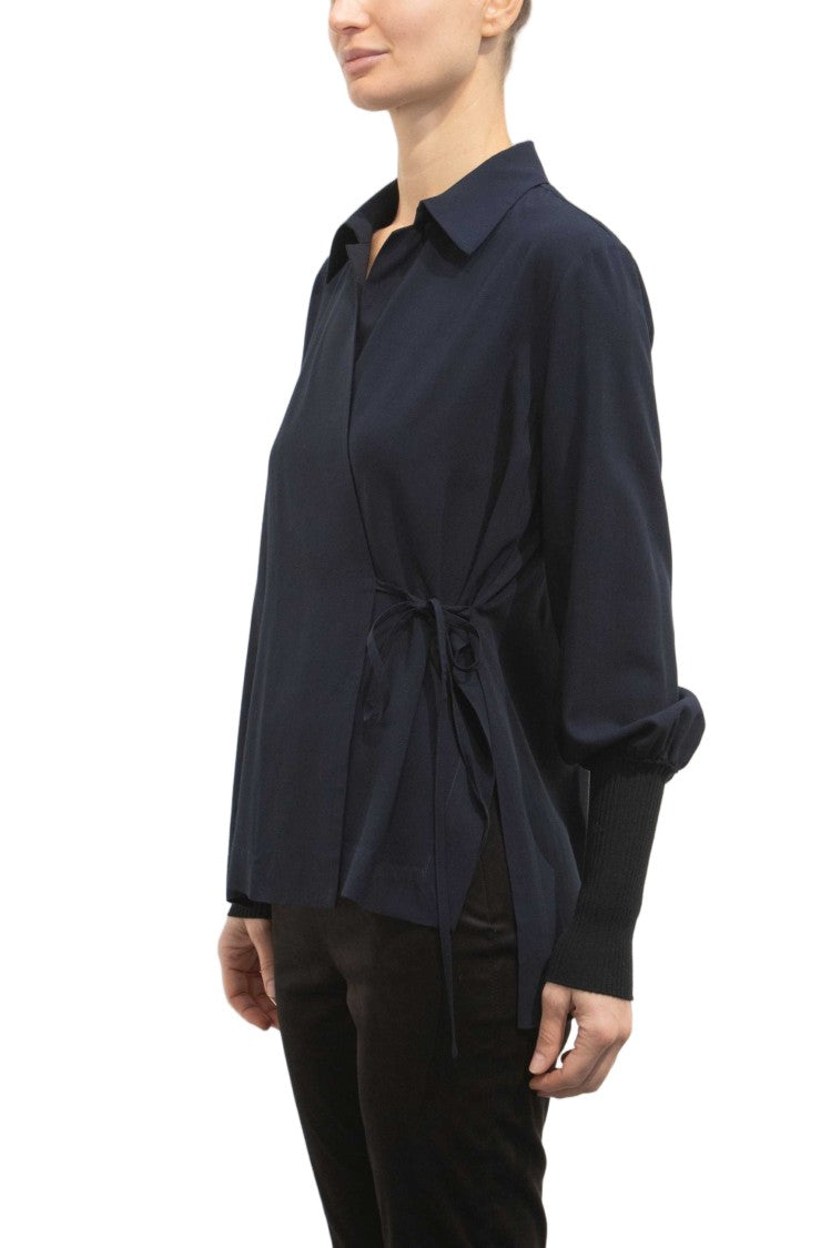 Pier Antonio Gaspari Kimono Side-Tie Wrap Blouse