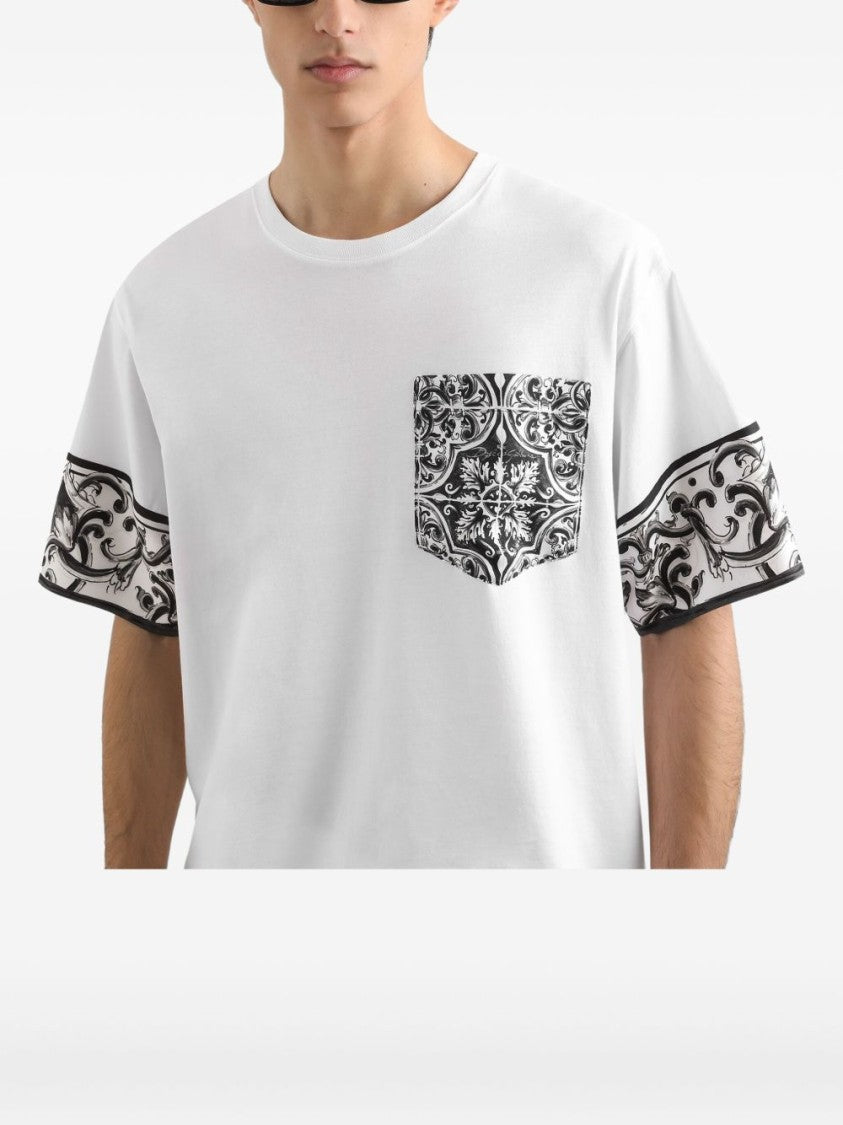 Dolce & Gabbana Round Neck T-Shirt With Decorative Chest Pocket