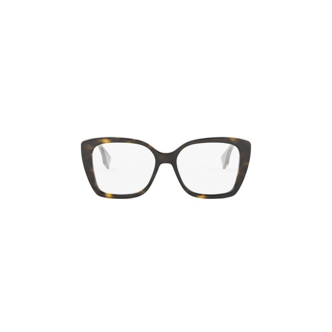 Fendi Fe50127i Oversized Square Tortoiseshell Frame Eyeglasses