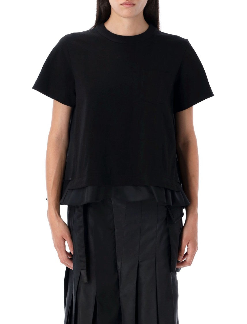 Sacai Cotton-Nylon Blend T-Shirt