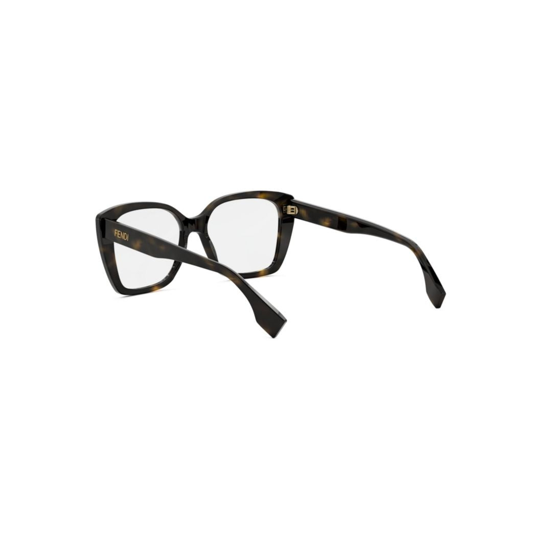 Fendi Fe50127i Oversized Square Tortoiseshell Frame Eyeglasses