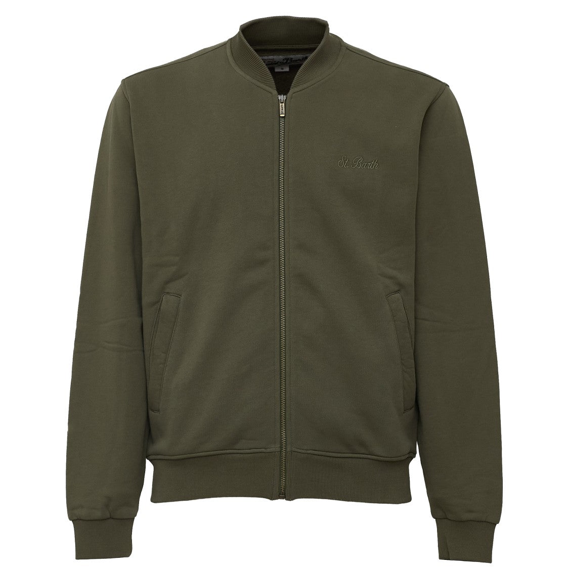 Mc2 Saint Barth Varsity Jackson Raw Full-Zip Sweatshirt