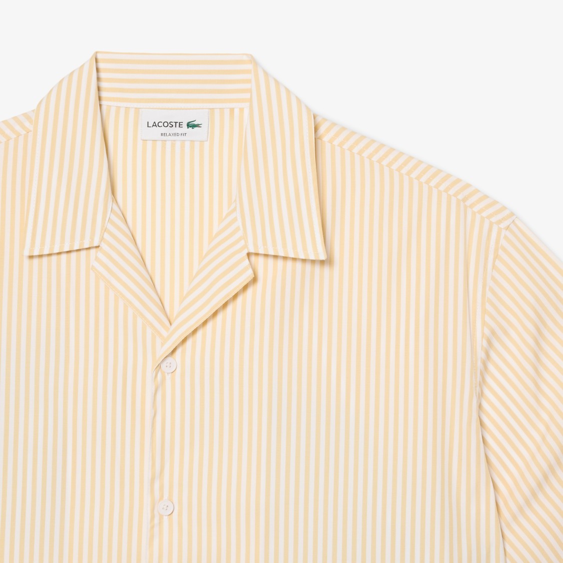 Lacoste Short-Sleeve Camp Collar Shirt With Abstract Waves