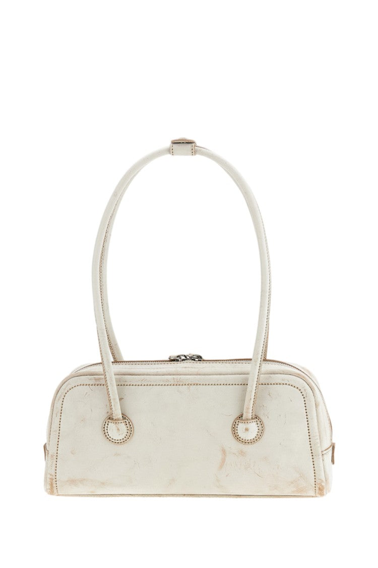 Margesherwood East-West Soft Leather Shoulder Bag With Aged Finish